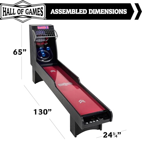 Hall of Games 130 Inch Premium Roll and Score Game, Burgundy/Black - Thumbnail 2