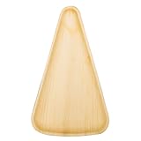 ECONUS 10x6 Inch Palm Leaf Triangle Pizza Slice Plates - 25-Pack Disposable Eco-Friendly Biodegradable Like Bamboo - for Party, Wedding, Event