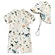 JiAmy Baby Badeanzug Einteiler Kurzärmel uv Kleidung für Kleinkind Junge Mädchen 3-6 Monate
