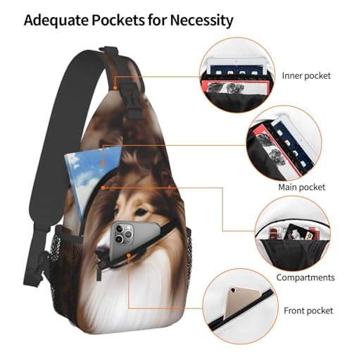 Bolso Shelties Dog Cross para hombre y mujer miniatura 4