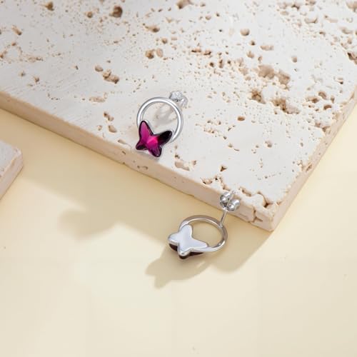 Boucles d'oreilles papillon argent à porter lors des soirées