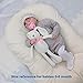 FLUFFYFUN 100% Bio-Baumwolle Hase Kuscheltier Baby Weiß 18cm, stofftier für Neugeborene