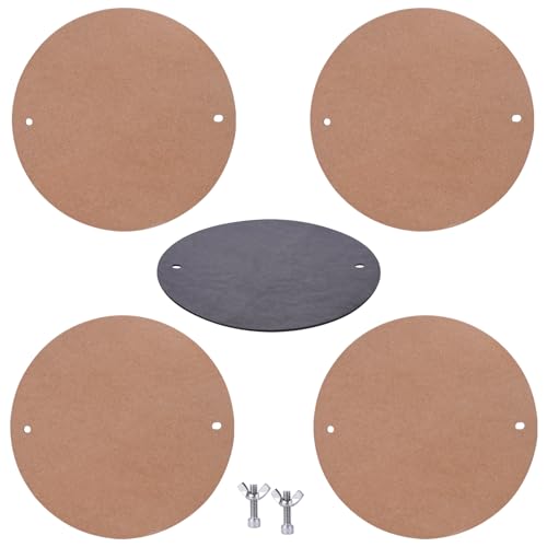 LEOLIO 4 Pcs 12 Inch Pottery Wheel Bats, Thick Clay Throwing Bats with Pottery Pin Holes, Professional Round Ceramic Bat System for Clay Making and Sculpting