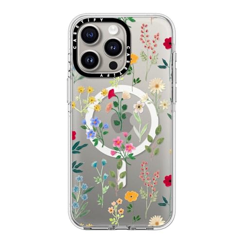 Coque iPhone 15 Pro Max CASETiFY transparente à fleurs pour le quotidien
