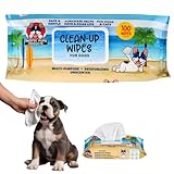 Pacific Pups Products Dog Wrinkle Wipes French Bulldog - 100 Count - Gentle, Plant Based Bulldog Face Wipes - Unscented Dog Wipes for Paws and Butt, Frenchie Wrinkle Wipes for Dogs