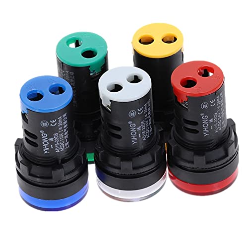 Piloto LED 22mm 220V rojo para señalización de paneles eléctricos 3
