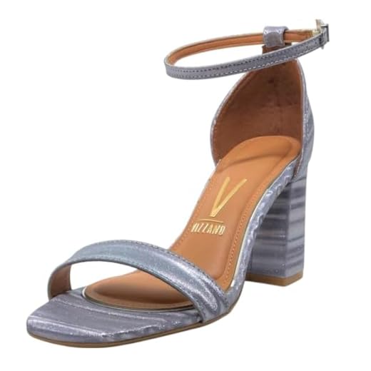 Sandalia Feminina Casual Salto Medio Festa Brilho Vizzano