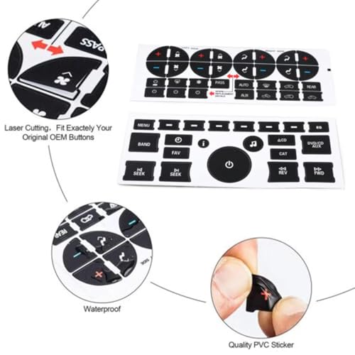 Autocollants boutons de commande tableau de bord Saturn Outlook XR 2009-2012 - 3