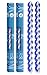 Havdalah Candle Round Blue and White Hand Made - 2 Pack