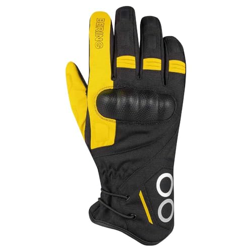 BERING Zephyr gants de moto imperméables pour femmes, noir/jaune, M