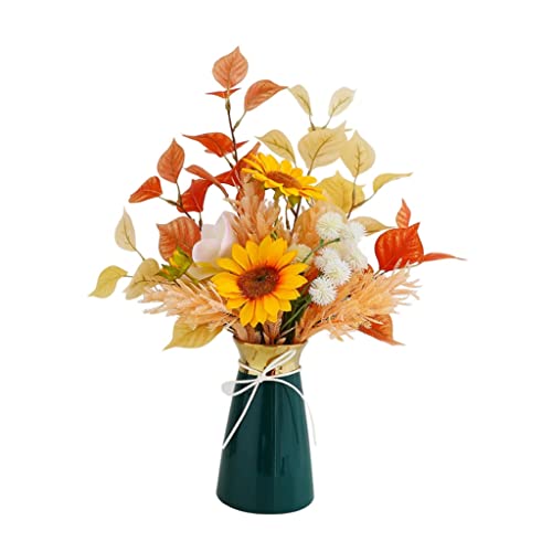 SLCHJX Arreglo de Plantas Falsas Tela de Seda Flores Artificiales casera de Boda decoración de otoño Ramo de Flores Falsas de Lujo decoración de Fiestas (a)