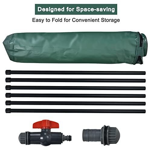 Goplus 60 Gallon Collapsible Rain Barrel, Portable Rain Barrels to Collect Rainwater from Gutter, Rainwater Collection System, Water Storage Tank Catcher Container with Filter Spigot - Thumbnail 6