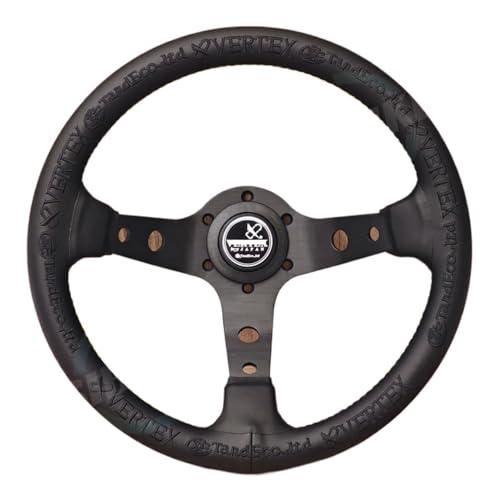 Vertex King 13 Inch 320mm Deep Dish Leather Sports Steering Wheel For Racing ...