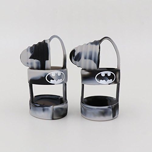 RUIYITECH 2PCS Third Generation Antiskid Ring Mod Ring Dust Cap Silicone Vape Band Anti Slip Mouthpiece for 510 810 RTA RDA Tank Vape Drip Tip (Black White)
