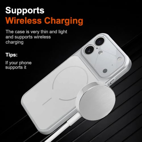 Image of SHINESTAR iPhone 16 Case - Premium Shockproof Protective Cover, Wireless Charging Compatible, Slim & Durable Luxury Back Cover with Camera Protection (Silver)