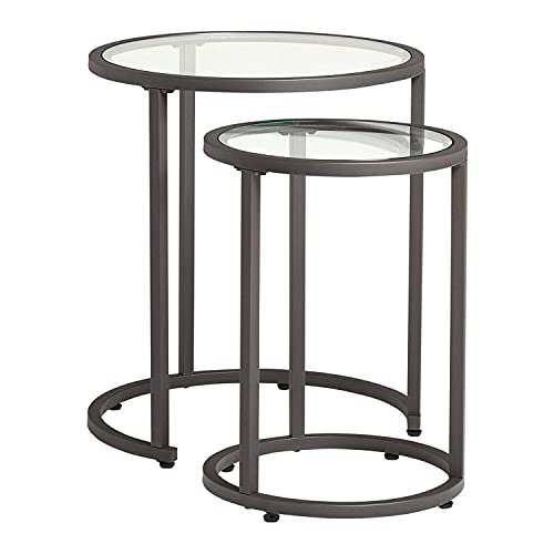 Studio Designs Home Camber Nesting Tables Metal and Glass Side Tables Studio Designs Home Camber Nesting Tables Metal and Glass Side Tables