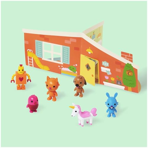 Sago Mini, Figurine Pack with 6 Toy Figures and Folding Playhouse, Kids Toys for Boys & Girls Ages 3 and up