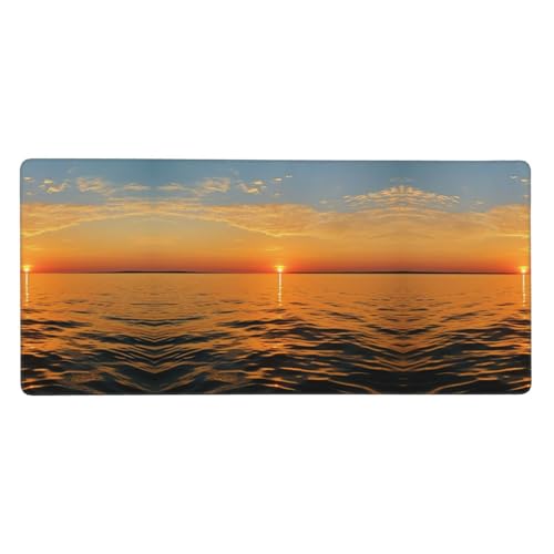The Sea Alfombrilla de ratón para juegos, alfombrilla de ratón para juegos, alfombrilla de ratón grande de goma, 40 x 90 cm