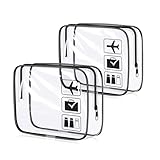 2 Stück Transparente Kulturbeutel, Kulturbeutel Flugzeug für Frauen, PVC Reisebeutel Flugzeug für Männer, Handgepäck Flüssigkeiten, Transparente Aufbewahrungstasche, wasserdichte Kosmetiktasche