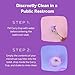 Pixie Menstrual Cup Compact Sterilizer - Good for Public Restrooms, Camping, or Dorms - Collapsible Cleaner Container for Your Menstrual Disc & Period Cup - Microwavable - Reusable - Case Holder