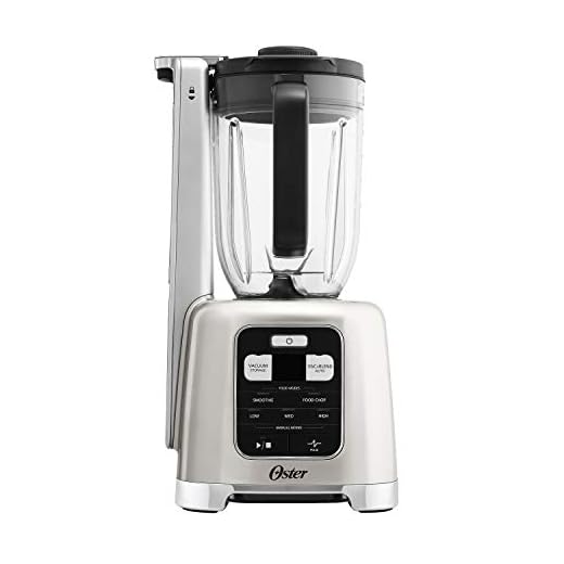 Oster BLSTAB-CB0-000 Batidora con tecnología de aspiradora, níquel cepillado