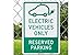 3 PACK - EV Parking Sign Electric Vehicle Reserved 12