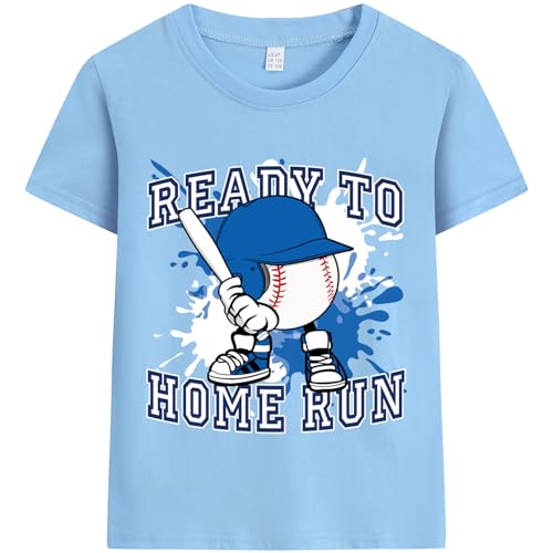 Boys Sport T-Shirt Balls Toddler Baseball Basketball Soccer Football Tee Funny Design Clothes 2-7 Years