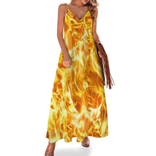 Robe longue femme été sans manches Flamme Rouge fluide et légère pour la plage