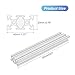 MECCANIXITY 2 Pcs V Slot 2040 Aluminum Extrusion European Standard 600mm 23 Inch Length Anodized Rail Black for CNC DIY 3D Printer and Industrial