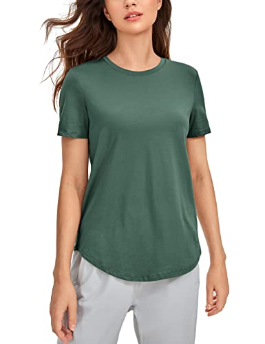 CRZ-YOGA-Womens-Pima-Cotton-Short-Sleeve-Workout-Shirts-Casual-Yoga-T-Shirt-Soft-Athletic-Tee-Top