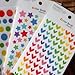Yansanido 18 Sheets 1512 Pcs Colorful Dot Heart and Star Shape Self Adhesive Stickers, for Scrapbooking and Kid DIY Arts Crafts (Mixed dots,Hearts,Stars, 18 Sheets)