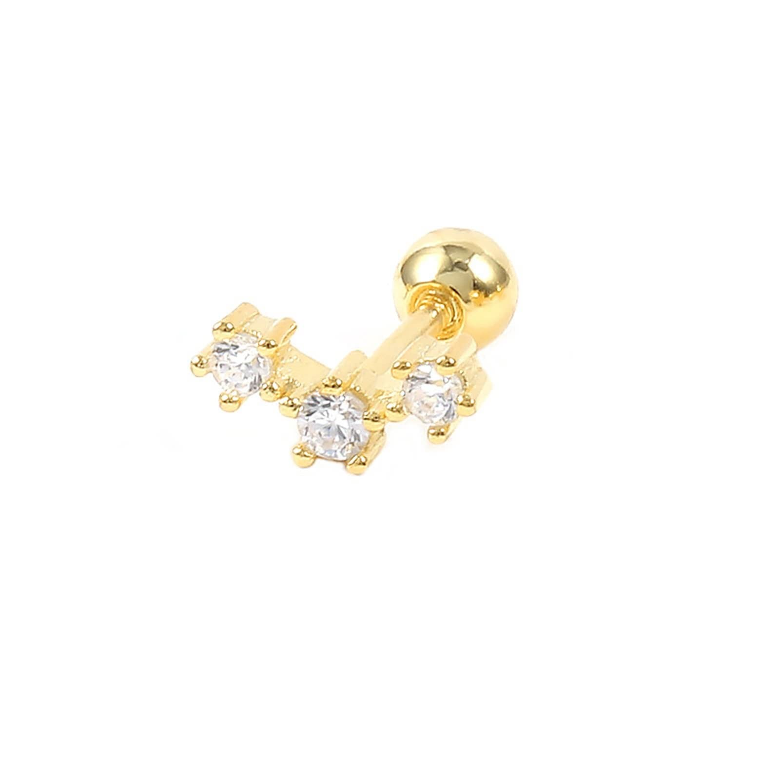 Boucles d'oreilles argent 925 de mariage et strass de zirconium