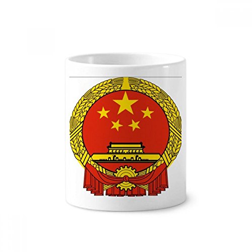 Mug Blanc en Céramique Emblème National de Chine 350 ml Bureau