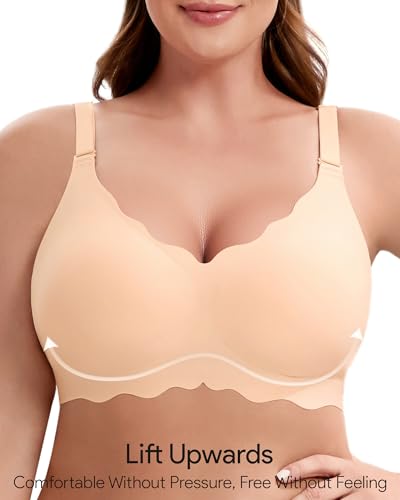 Image of Angelhood Seamless Jelly Bras for Women Wireless Push Up T-Shirt Bra Pack