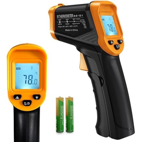 Digital Infrared Thermometer Gun for Cooking,BBQ,Pizza Oven,Ir Thermometer,-58℉~1112℉(-50℃~600℃) Handheld Non Contact Heat Laser Temperature Gun (Not for Human) Cover