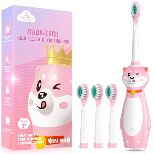 Brosse à dents électrique pour enfants rechargeable, brosse à dents sonique avec minuterie pour...