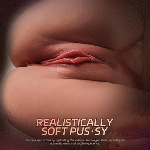 Image of Male Masturbator Sex Doll for Men Pocket Pussies Realistic Adult Sex Toys for Men, 5.8LB Entry-Level Ass Lifelike Soft Butt with Vagina and Anal Channel for Several Sex Positions (Wheat)