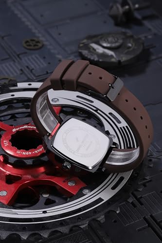 Image of Daniel Hechter Paris Marie Collection Analog Watch for Men with Square Dial, Date Display, Quartz Movement & Silicone Strap