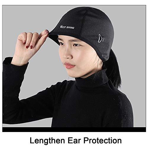 Boné de ciclismo de inverno, Andoer Boné de ciclismo de inverno à prova de vento de lã térmica corri
