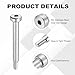 MECCANIXITY 16 Pcs 304 Stainless Steel Shoulder Bolt 5mm Shoulder Dia 35mm Shoulder Length M4x0.7 Thread Hex Socket Shoulder Bolts for Hydraulic Injection Molding Machinery Industries