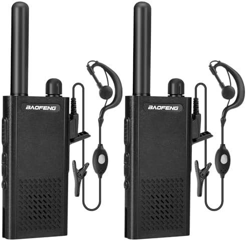 Baofeng T26 Walkie Talkies Long Range, Rechargeable Li-ion Battery 16 FRS Channel Two Way Radios with Earpieces for Adults, Handheld Mini Compact Walky Talky with Type-C Charging