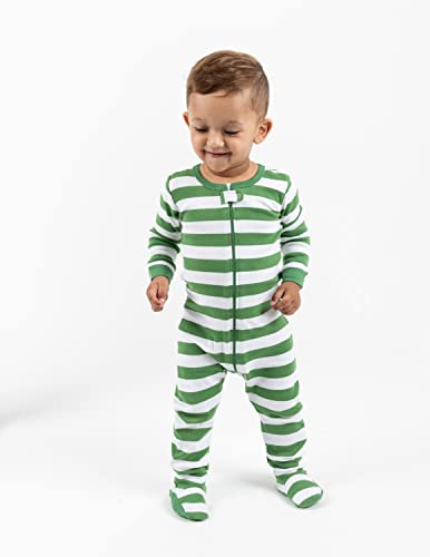 Leveret Kids Pajamas Baby Boys Girls Christmas Footed Pajamas Sleeper 100% Cotton (Size 6-12 Months-5 Toddler)2