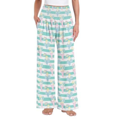 Pantalon ample et fluide style Palazzo parfait pour vos journées cocooning à la maison