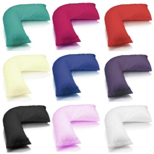 KB Tradax - Funda de almohada en forma de V, color amarillo