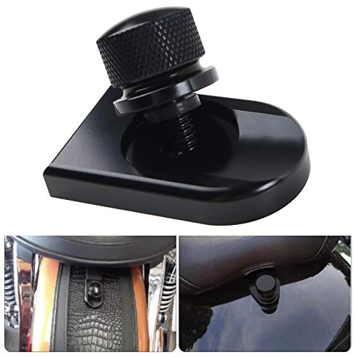 buyinhouse Seat Bolt Tab Screw Mount Knob Cover for Harley Fatboy Road King Softail Black 1996-2020