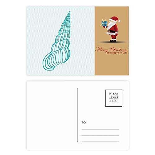 Cartes postales escargot Père Noël Blue Marine Life lot de 20 pièces pour vœux
