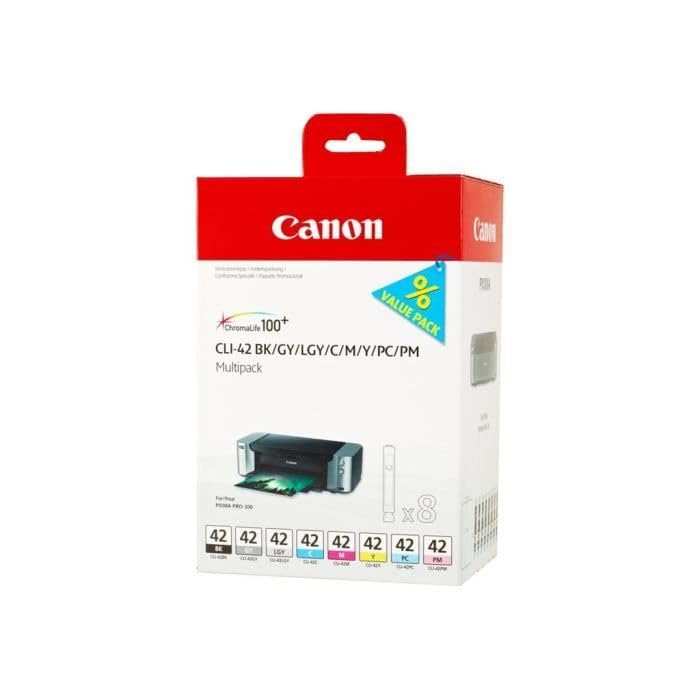 Canon CLI 42 8 original Tintenpatrone Multipack BK/GY/LGY/C/M/Y/PC/PM für Pixma Drucker PRO100 PRO100S – Bild 5