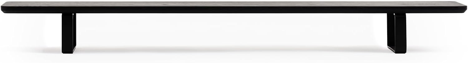 Oakywood Dual Monitor Stand - Handmade in EU - Natural Wood Monitor Stand Riser - Laptop Accessories – 220 lbs (100 kg) Capacity - 41.3"x9" (105x23 cm) – 100% Natural Black Stained Oak