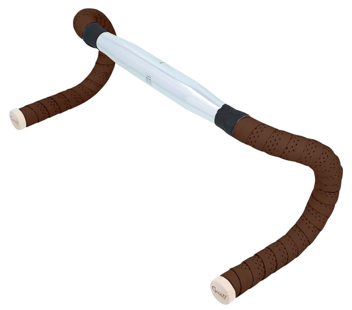 Gusti Leder Lenkerband Fausto C. – 200 cm Griffband selbstklebend (2er Set) – Gravelbike- & Rennrad Lenkerband Leder inkl. Korkstopfen für sicheren Halt