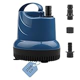 【Amplias aplicaciones】- La bomba de extracción es ideal para el drenaje de pequeños estanques, es ideal para acuarios, rockerías, sistemas hidropónicos, tanques de peces, pozos, estanques, jardines, etc. Puedes aumentar el oxígeno con la bomba de agua y dejar que el agua circule. Uso en interior/bajo el agua o exterior, adecuado para agua dulce y salada.